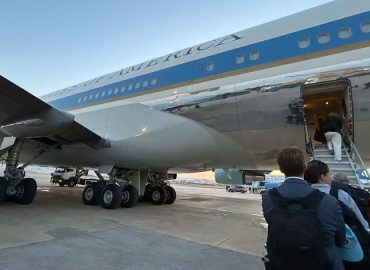 Air Force One Decoy Flight Secured by Fighter Jets