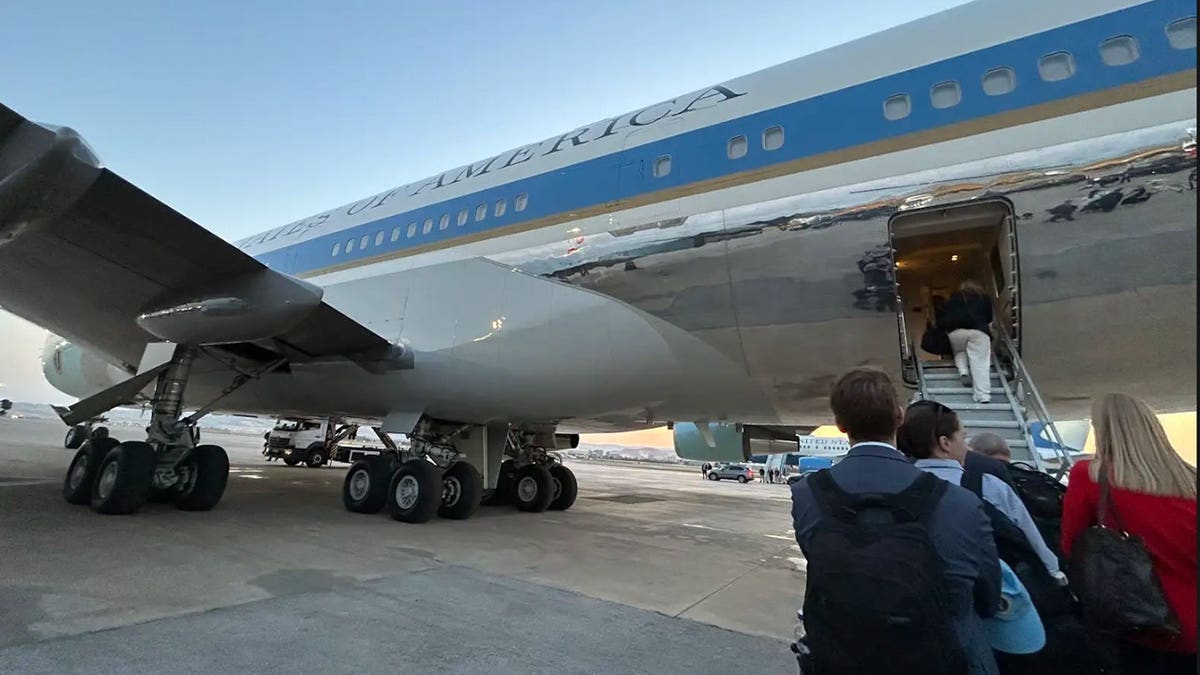 Air Force One Decoy Flight Secured by Fighter Jets