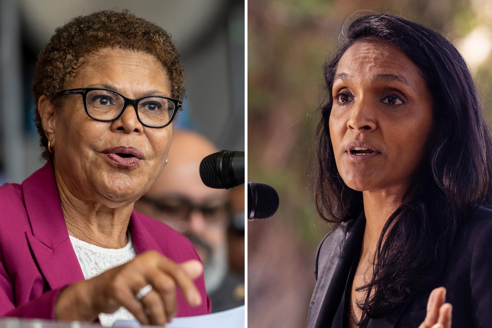 Bass and Raman Clash Over Key Issues in High-Stakes Mayoral Debate