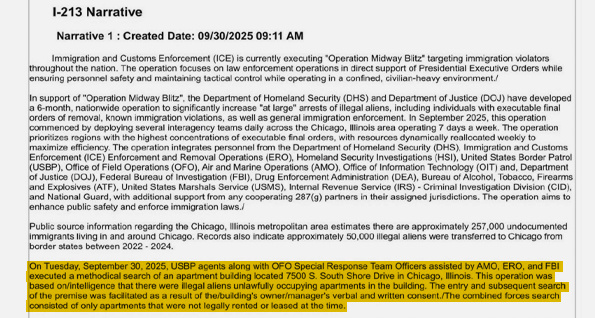 Government Documents Reveal True Motive Behind Controversial Chicago Raid