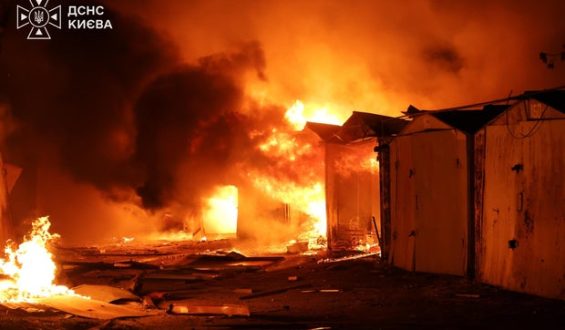 Russian Strikes Impact Northeast of Kyiv, Ukraine