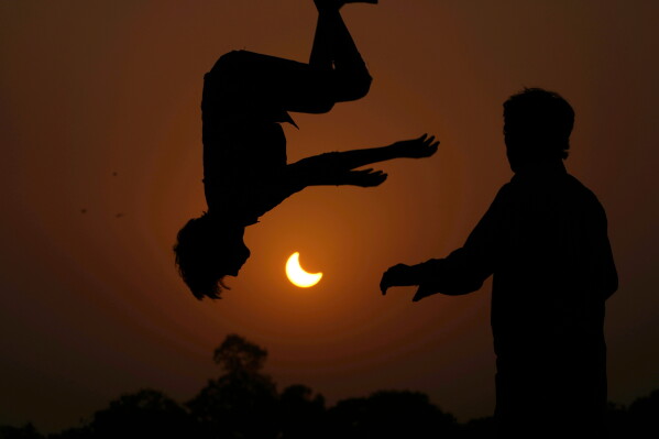 Partial Solar Eclipse Graces Sky in U.S. and Canada