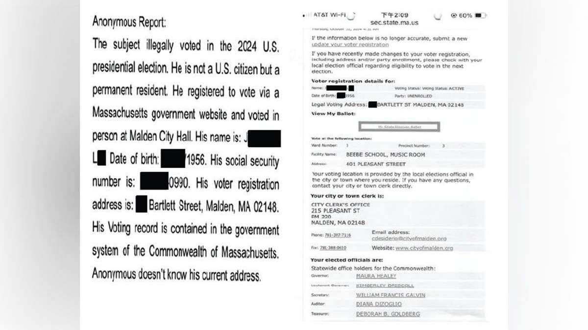 Chinese National in Massachusetts Arrested for Voter Fraud Allegations in 2024 Election