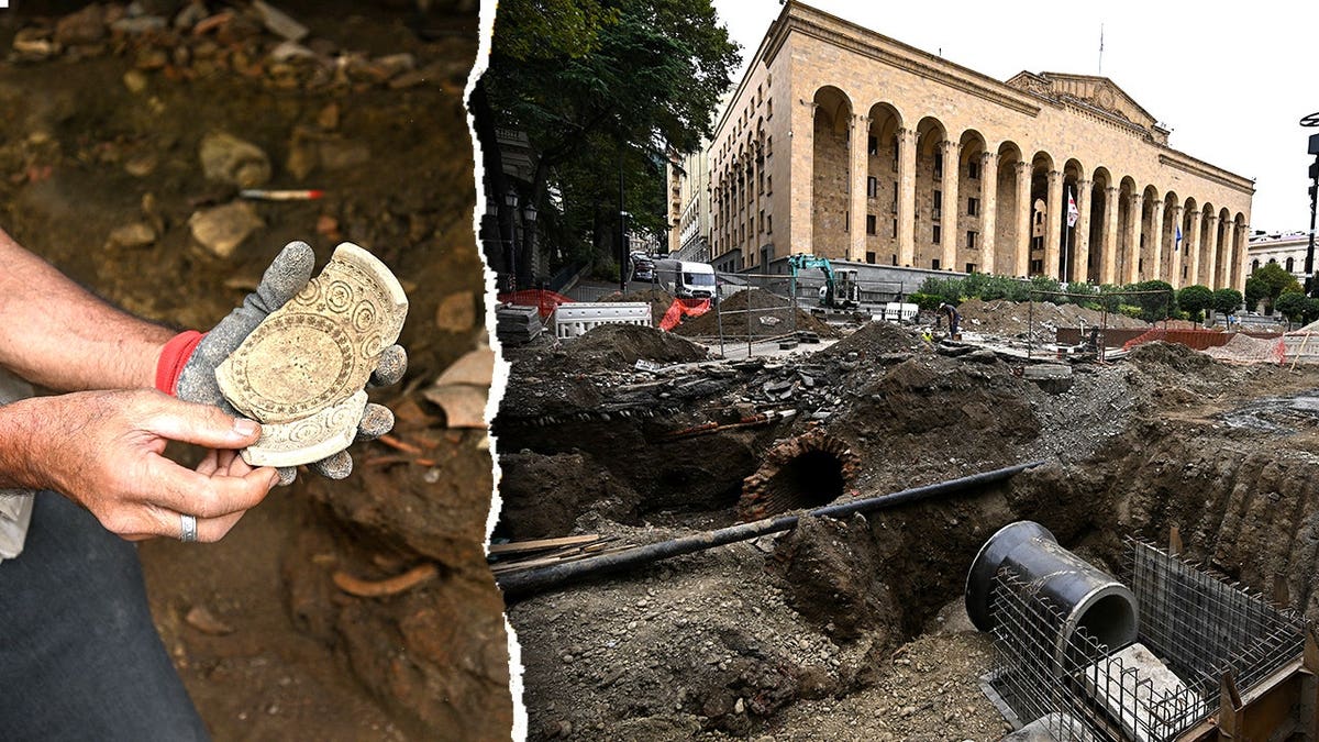 Ancient Pottery Unearthed in Tbilisi During Roadwork