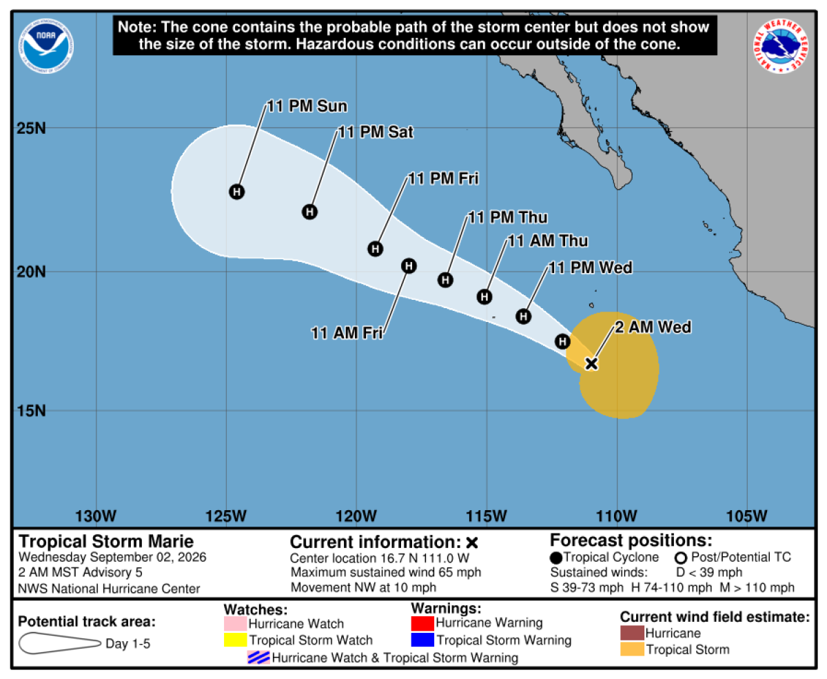 Potential Impacts of Hurricane Marie on Southern California