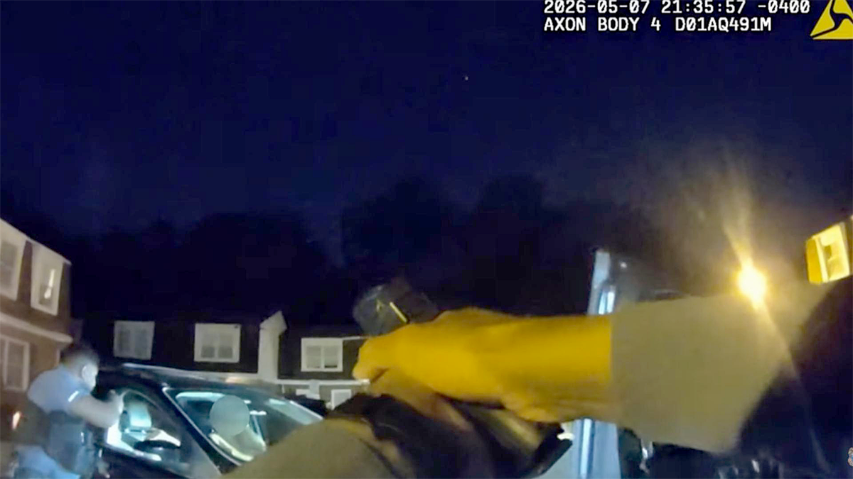 Police Confrontation with Carjacking Suspect in Maryland Captured on Body Cam