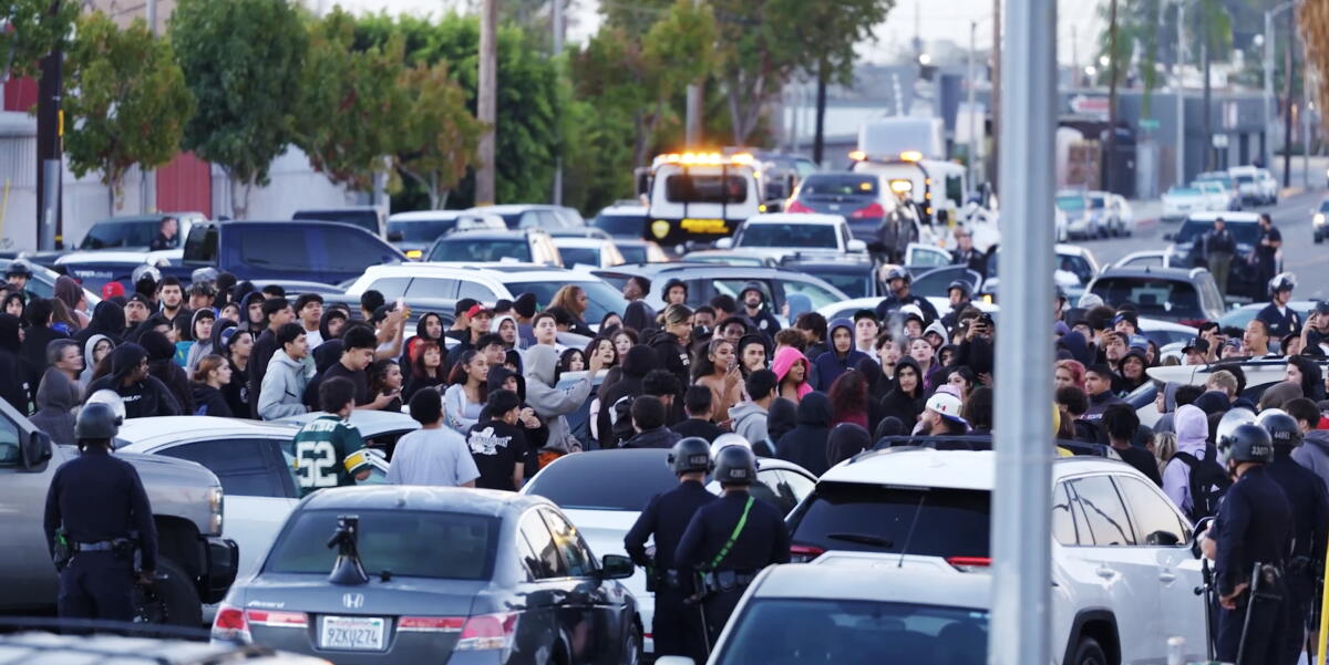 L.A. Police Respond to Major Street Takeover, Impound Cars