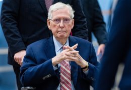 Sen. Mitch McConnell Returns to Senate for Key Vote