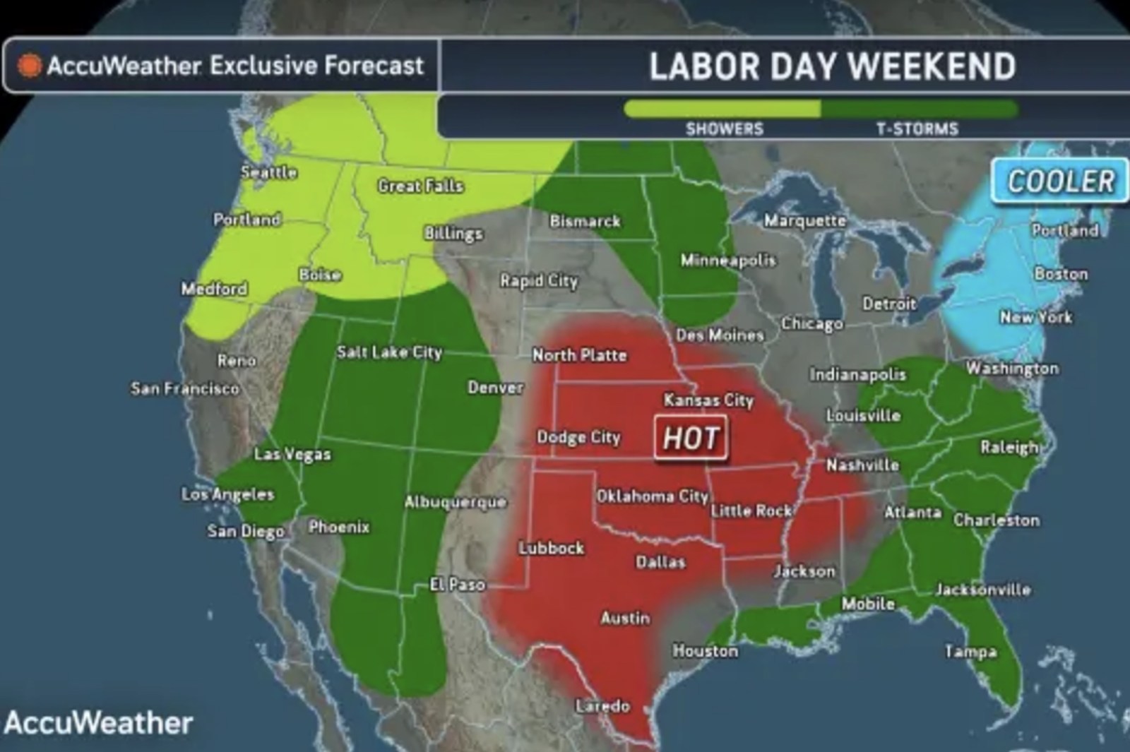 Weather Extremes Expected Across the U.S. During Labor Day Weekend