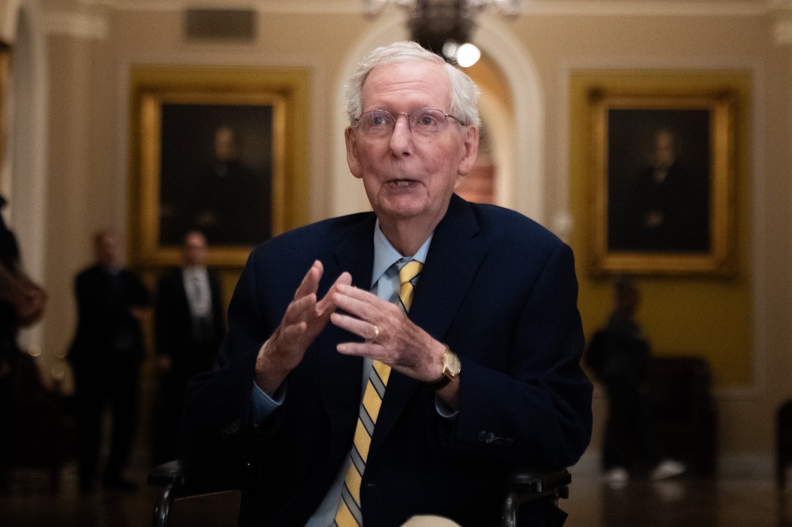Senator Mitch McConnell Returns to Congress After Fall
