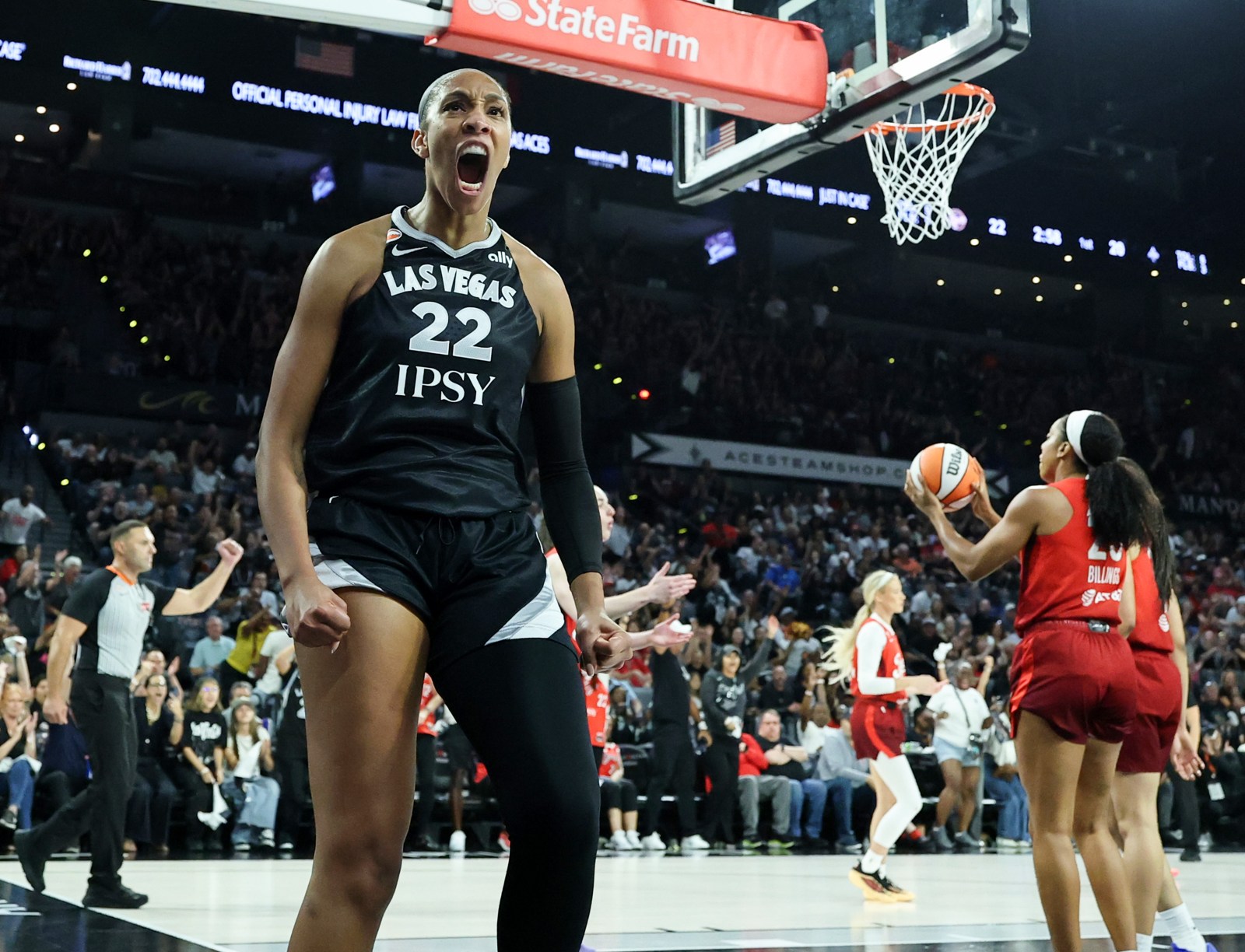 A’ja Wilson Leads Las Vegas Aces to Victory Over Indiana Fever