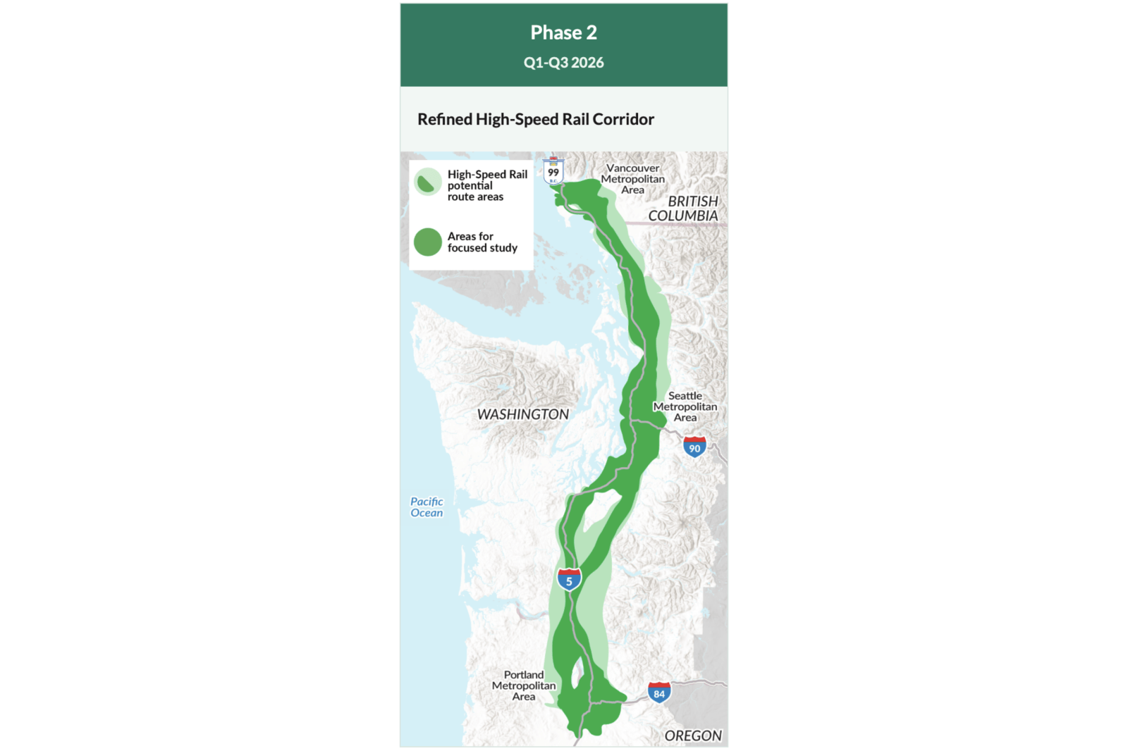 Cascadia High-Speed Rail Plan Unveiled to Connect Portland, Seattle, and Vancouver