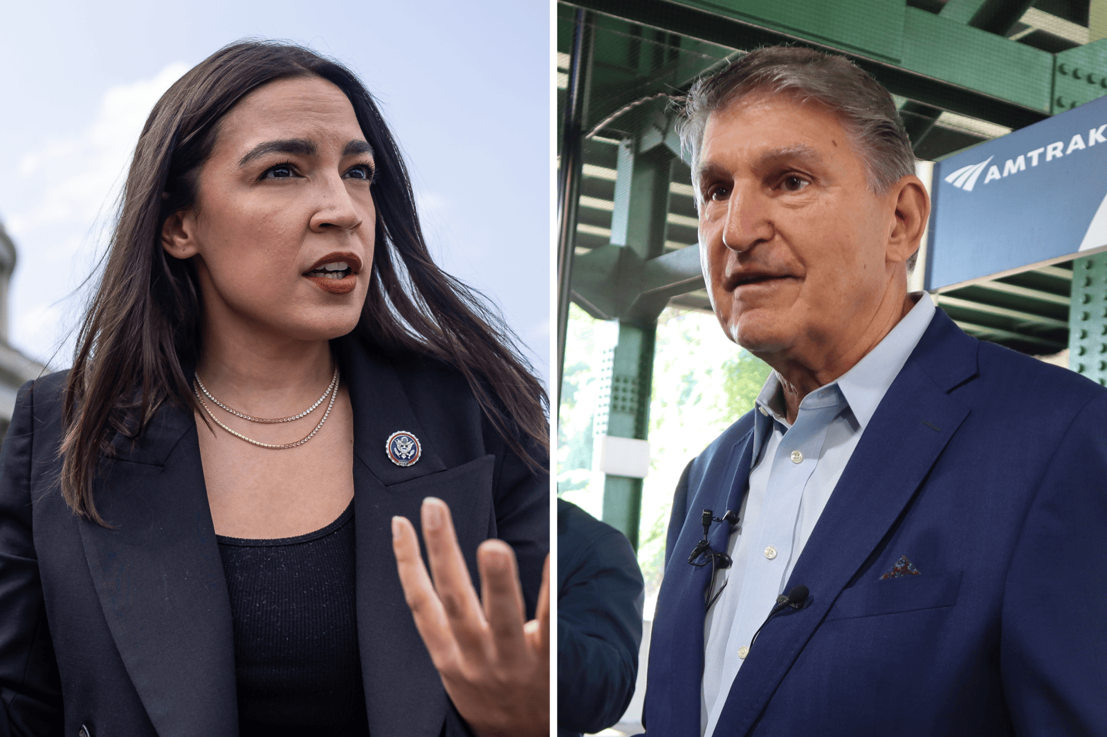 Alexandria Ocasio-Cortez and Joe Manchin Campaign in Tight Maine Senate Race