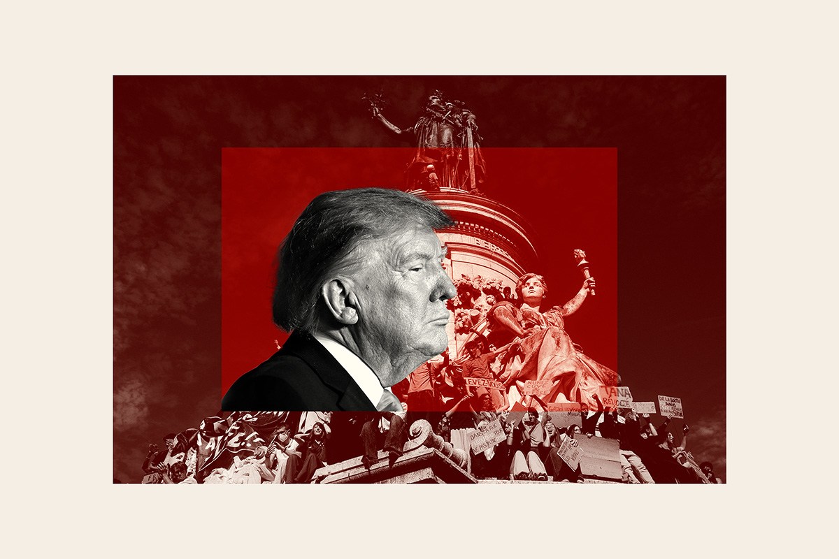 Trump Interprets French School Protests