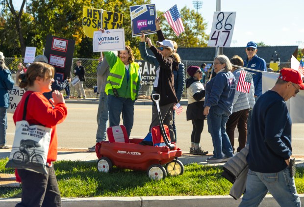 Naperville Rally Encourages Early Voting Amid Political Tensions