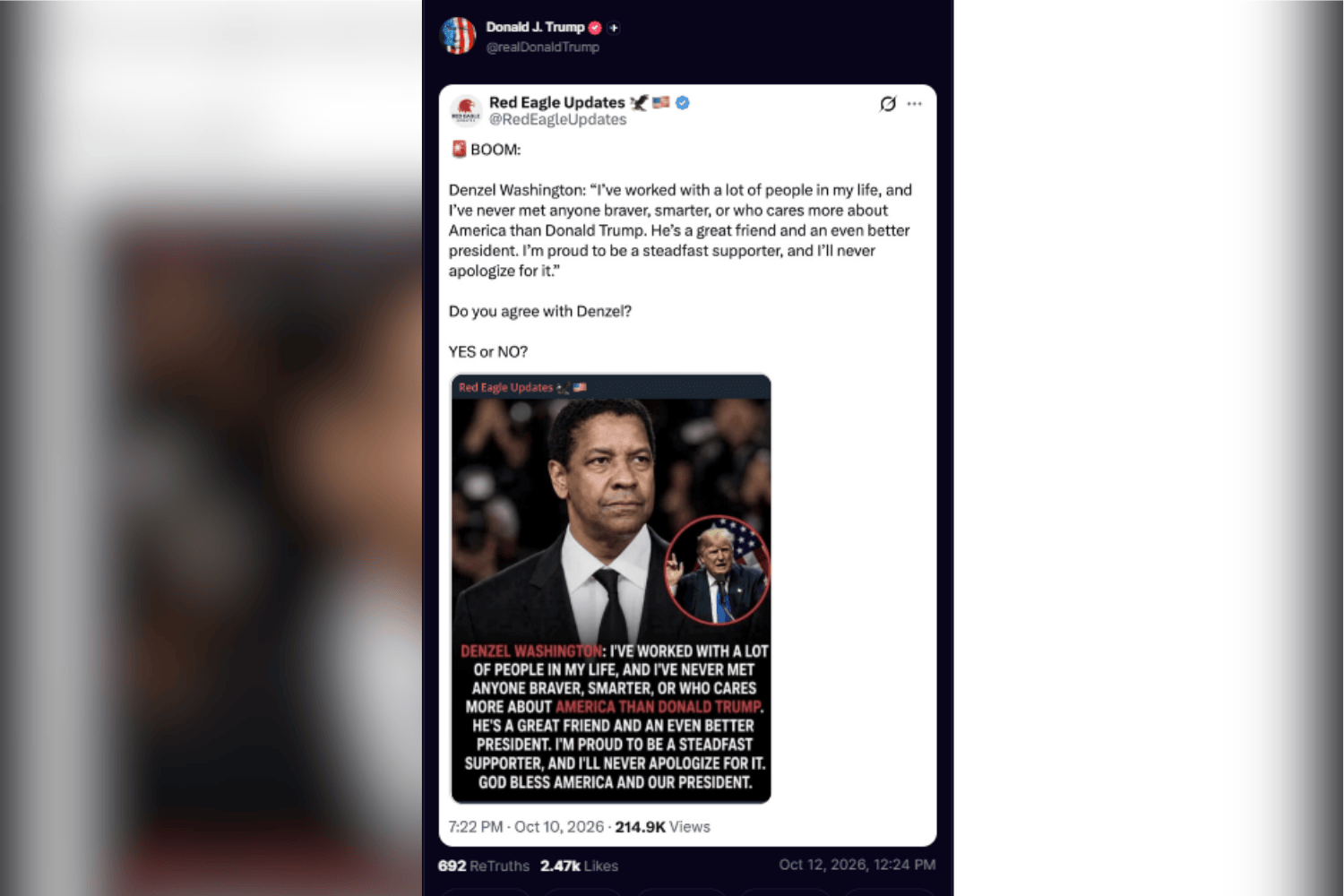 False Endorsements Shared by Trump
