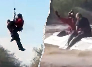 Arizona Helicopter Crew Rescues Man from Flooded Waters